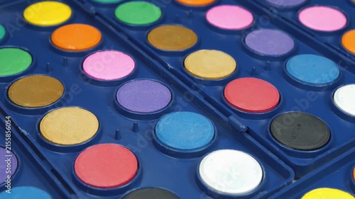 Color palette featuring a variety of watercolor shades for painting activities