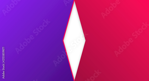 Obraz na płótnie Abstract geometric modern design PNG - white diamond, purple red split gradient