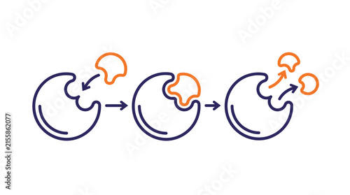 Foto Enzyme and Substrate Interaction Diagram: Lock and Key Model