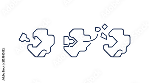 Bild auf Leinwand Enzyme and Substrate Interaction Diagram