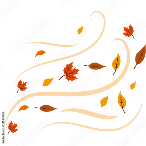 Wind Blowing Autumn Leaf