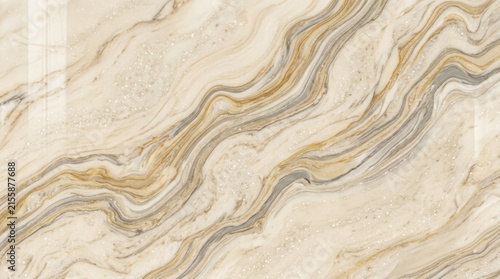 Elegant marble texture with soft cream and gold swirls background