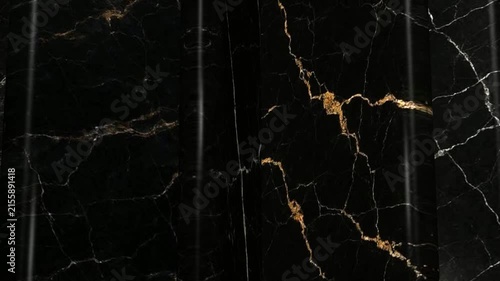 Nero Marble Tiles Turning Seamlessly in Circular Motion with Sophisticated Natural Stone Texture and Distinctive Surface Patterns for Luxury Design