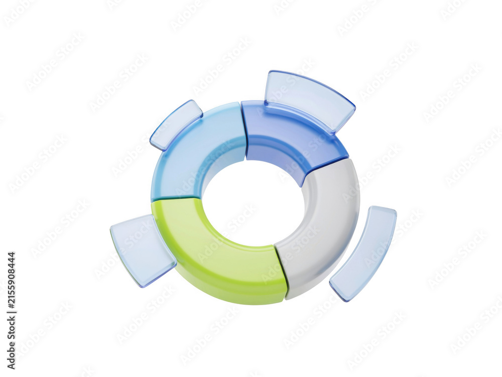 Fototapeta premium Colorful circular business infographic chart element