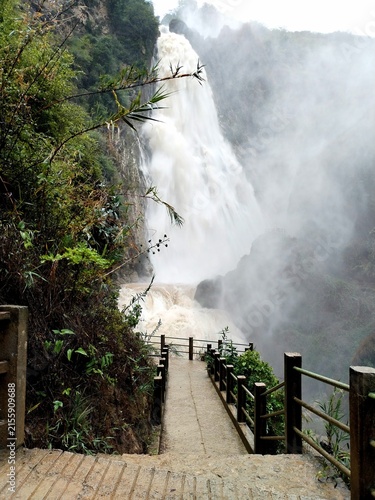 waterfall el chiflon in chiapas mexico