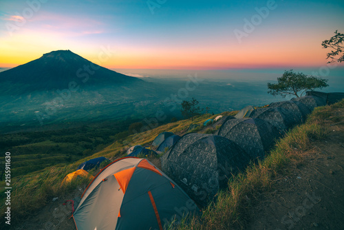 camping in the mountains