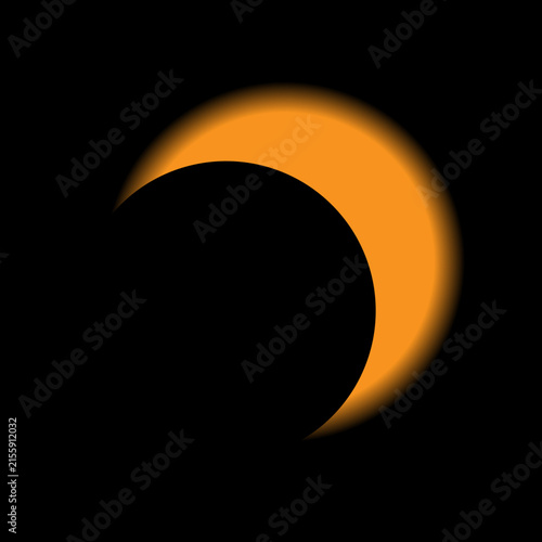Solar Eclipse Vector.