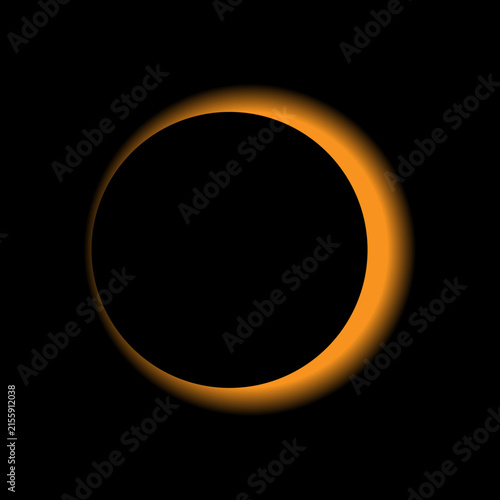 Solar Eclipse Vector.