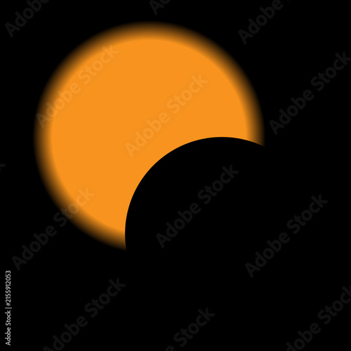 Solar Eclipse Vector.
