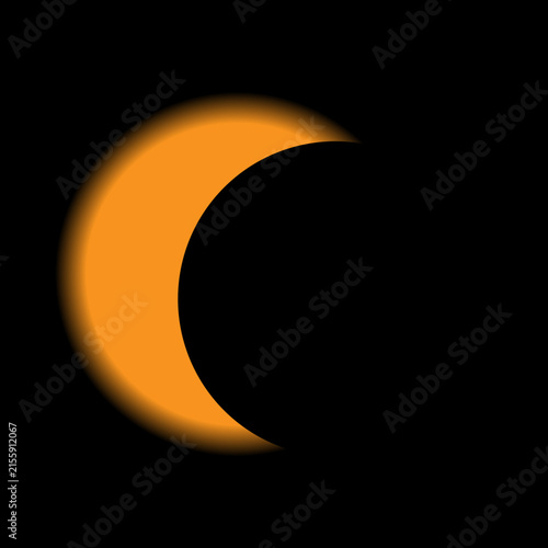Solar Eclipse Vector.