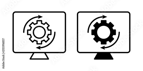 System update icon minimal pictogram kit
