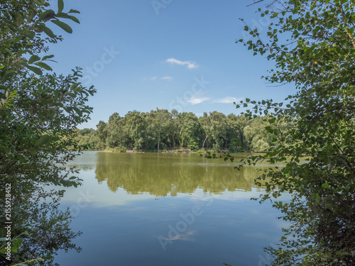 Lovely July summers day at Shackerley Mere , Cheshire, UK
