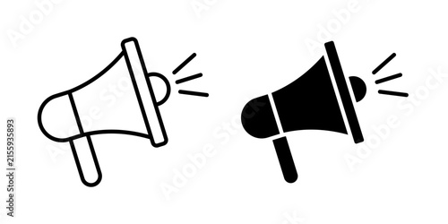 Campaign icon outline symbol kit