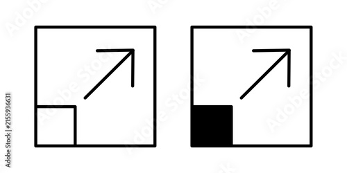 Bild auf Leinwand Expand icon outline symbol kit