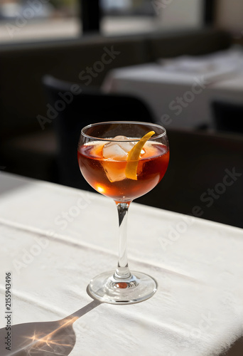 Classic negroni cocktail wi...