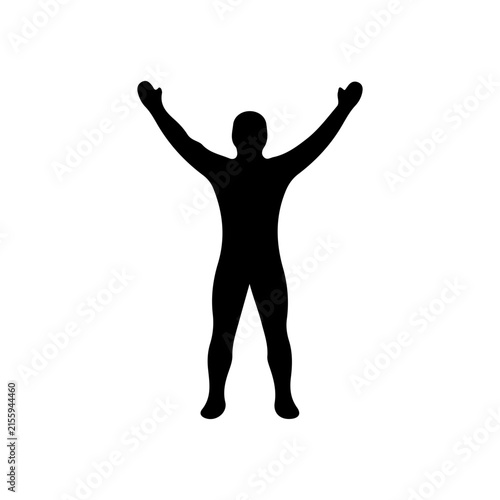 Human body silhouette icon vector flat design