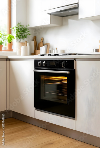 Modern kitchen interior wit...