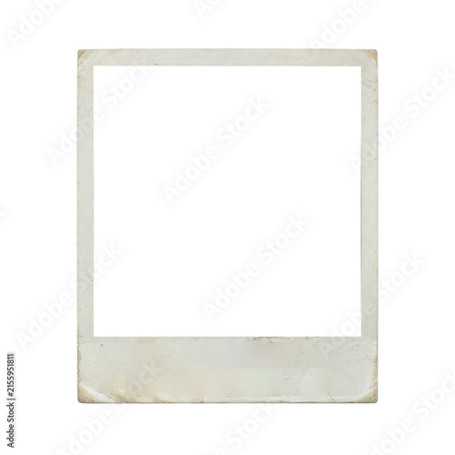 Canvastavla Old vintage polaroid photo frame with worn edges