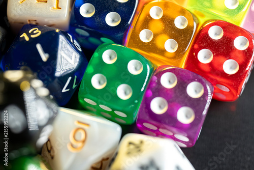 Canvastavla Group of roleplaying game dice The Concept of fantasy adventure