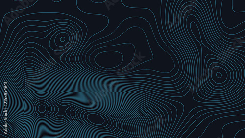 Canvastavla Lake Huron Bay Michigan Topographic Elevation Map Vector Background