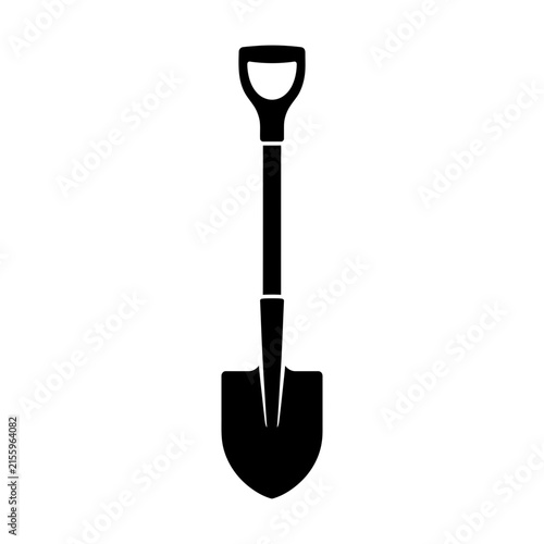Spade icon. Gardening tool symbol. Gardening symbol. Yard work pictogram.