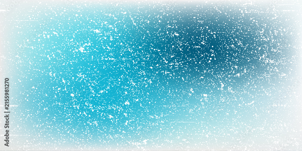 Fototapeta premium Abstract light blue gradient background with white scratches and dust particles, vintage film texture effect, grunge overlay for design