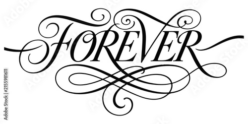 Forever calligraphic typography design