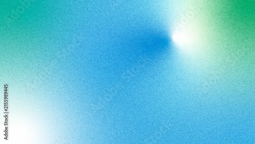 Cool blue and green gradient with a soft, radiating light effect and a fine grainy texture, creating a serene and minimalist abstract background for marketing.