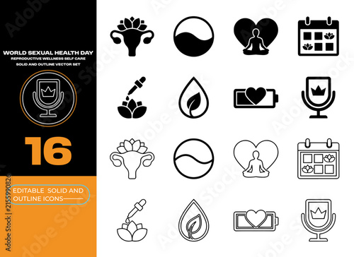 World Sexual Health Day Reproductive Wellness Self Care Wellness Icons