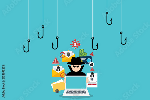 Data Breach and Information Theft Concept with Cybercriminal Hacker