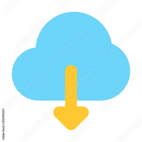 cloud download icon illustration