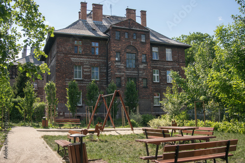 Housing estate “Zandka”, courtyard. Zabrze, Poland.