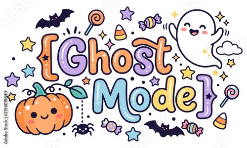 Happy Halloween Monsters Party Invitation with Funny Cartoon Pumpkins, Cute Characters and Festive Vector Illustration for Kids Holiday Celebration Card Design