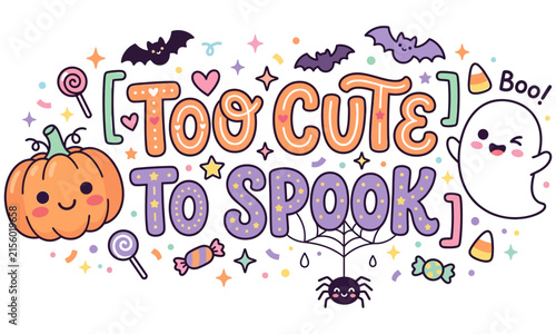 Happy Halloween and Birthday Card with Colorful Pumpkins, Fun Cartoon Decorations, Festive Text and Cheerful Vector Illustration for Holiday Celebration Party Design