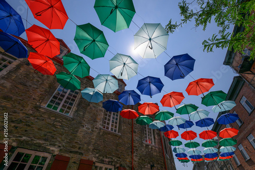 Umbrella Alley in Quebec city