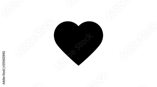 Fotografie Simple black heart shape icon