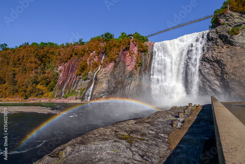 Rainbow at Montmorency Falls,  Quebec, Canada