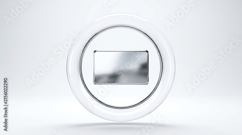 Chrome ring with blurred payment card inside