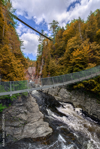 Suspension bridge at Sainte-Anne Canyon, Quebec, Canada