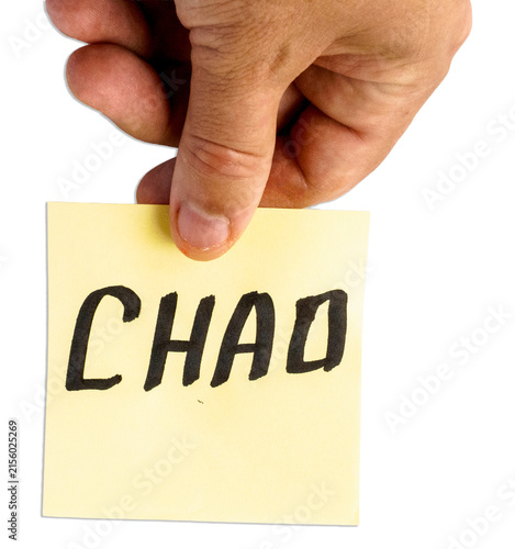 Photography Hand Holding Yellow Chaos Paper Note Decision and Disorder Concept Transparent P