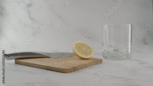 Taking and putting back glass with soda. Original sound. 24fps. Prores 422HQ