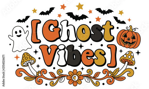 Halloween Pumpkin Icons Set with Cartoon Pumpkins, Bats, Ghosts, Cats, Witch Hats and Spooky Autumn Holiday Symbols