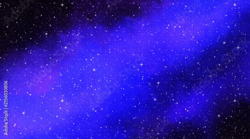 Konstfotografi Ethereal Purple Starry Sky | Magical Cosmic Galaxy and Nebula Background