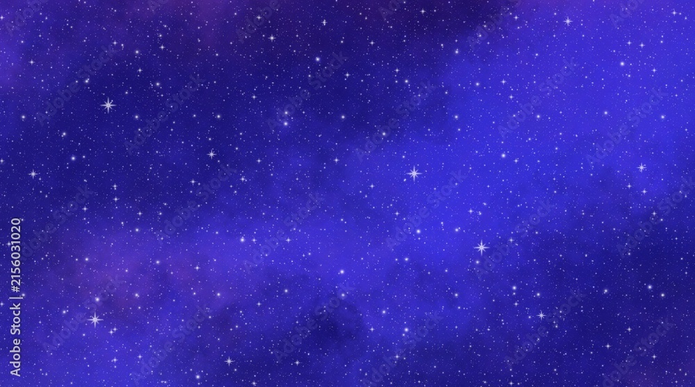 Fototapeta premium abstract blue background with stars-Celestial Midnight Sky | Blue Background with Glowing Stars and Galaxy -starry sky