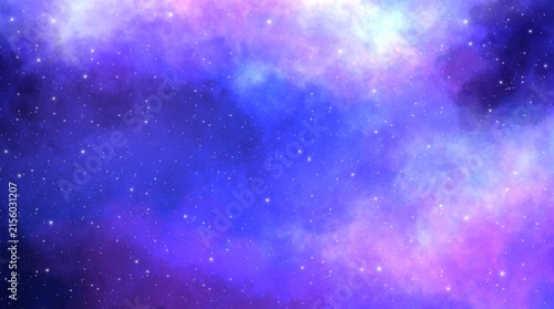 Mystical Fantasy Starry Sky | Purple Galaxy Nebula Cosmic Space Background