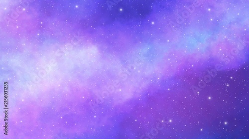  Fantasy Purple Galaxy Background | Starry Cosmic Sky with Glowing Stars