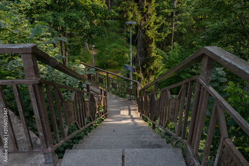old wooden stairs