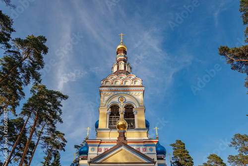 Exterior of Russian Orthodox Church of the Kazan Icon in Majori, Jurmala, Latvia