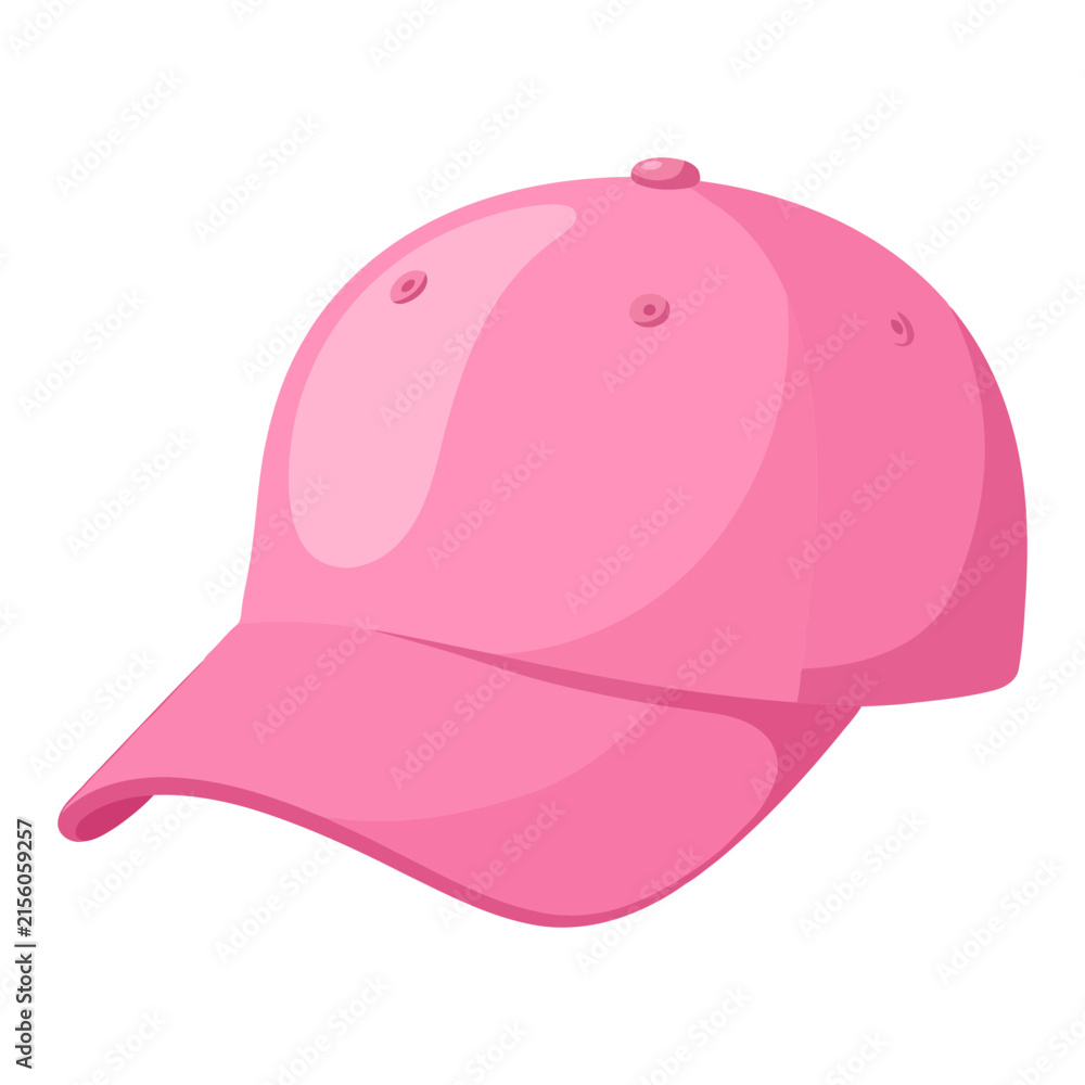 Fototapeta premium Pink baseball cap isolated on white background