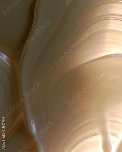 Translucent layered wax with flowing curves, subtle ridges and warm ivory illumination, creating a tactile imperfect abstract texture for branding and contemporary design.